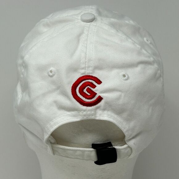 Cleveland Golf Dad Hat Cap Golfer Golfing White Cotton 6 Panel Strapback - Picture 3 of 12